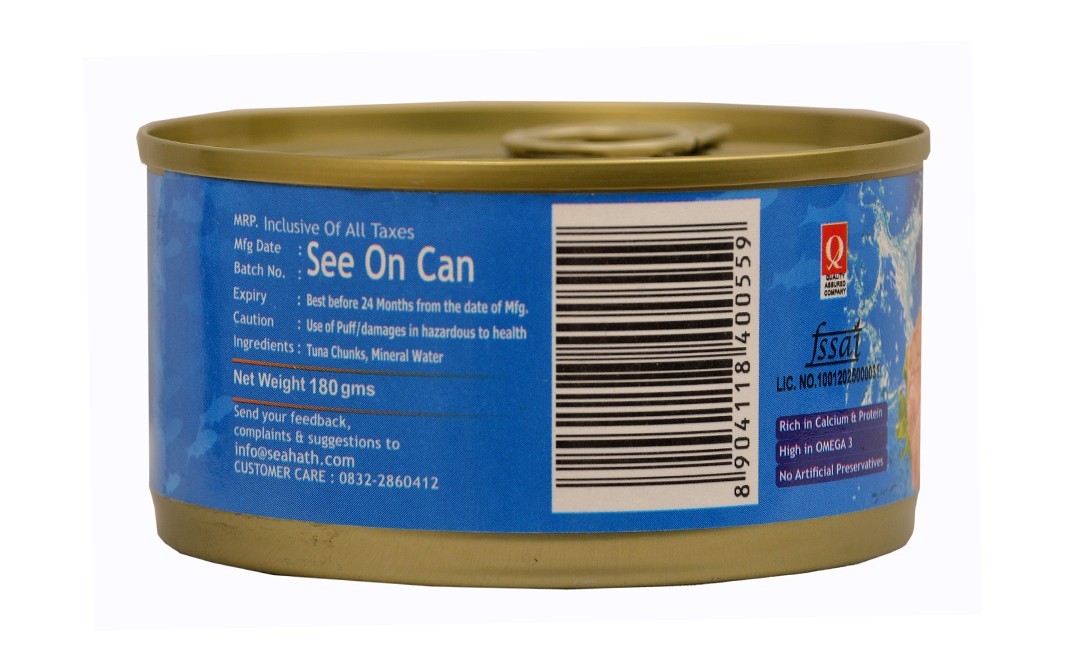 Oceans Secret Tuna Chunks In Spring Water    Tin  180 grams
